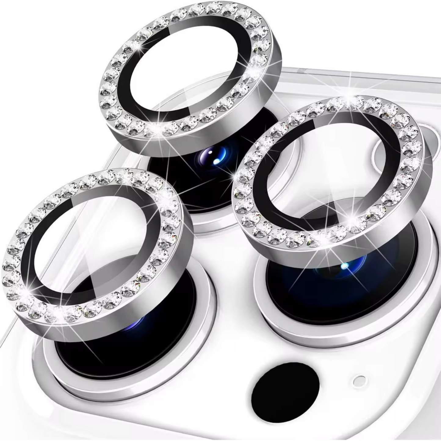 Silver Rhinestone Louneli Lens protector Samsung Series