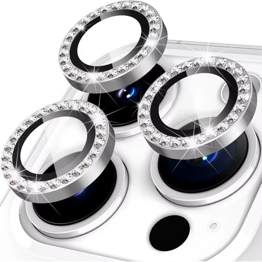 Silver Rhinestone Louneli Lens protector iPhone Series